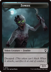 Snake // Zombie Double-Sided Token [Secrets of Strixhaven Commander Tokens] | Card Merchant Takapuna