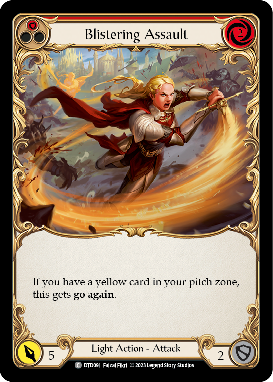 Blistering Assault (Red) [DTD091] (Dusk Till Dawn)  Rainbow Foil | Card Merchant Takapuna