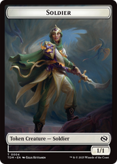 Solider (0004) // Solider (0005) Double-Sided Token [Tarkir: Dragonstorm Tokens] | Card Merchant Takapuna