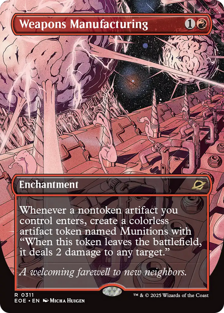 Weapons Manufacturing (Borderless) [Edge of Eternities] | Card Merchant Takapuna