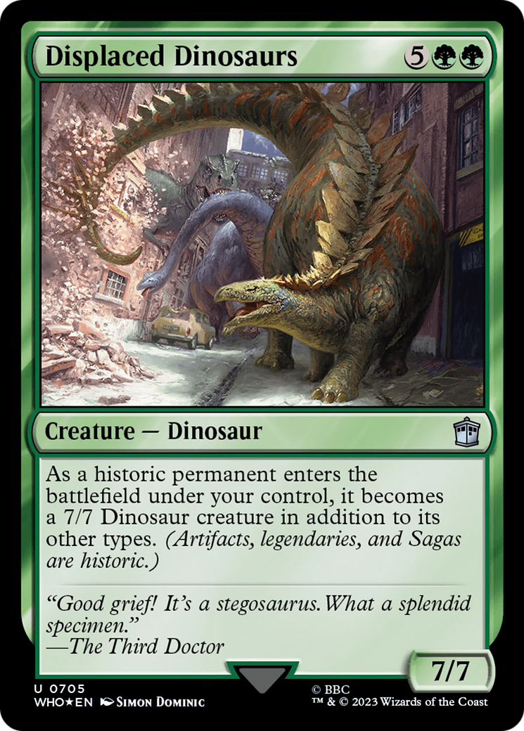 Displaced Dinosaurs (Surge Foil) [Doctor Who] | Card Merchant Takapuna
