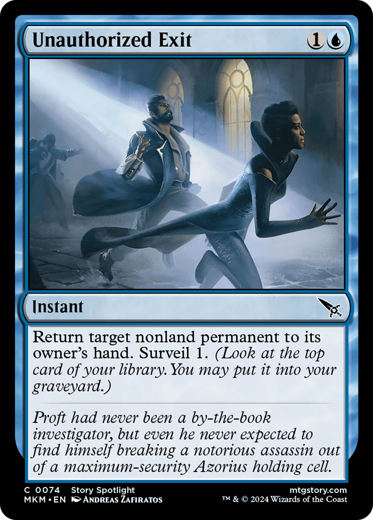 Unauthorized Exit [Murders at Karlov Manor] | Card Merchant Takapuna