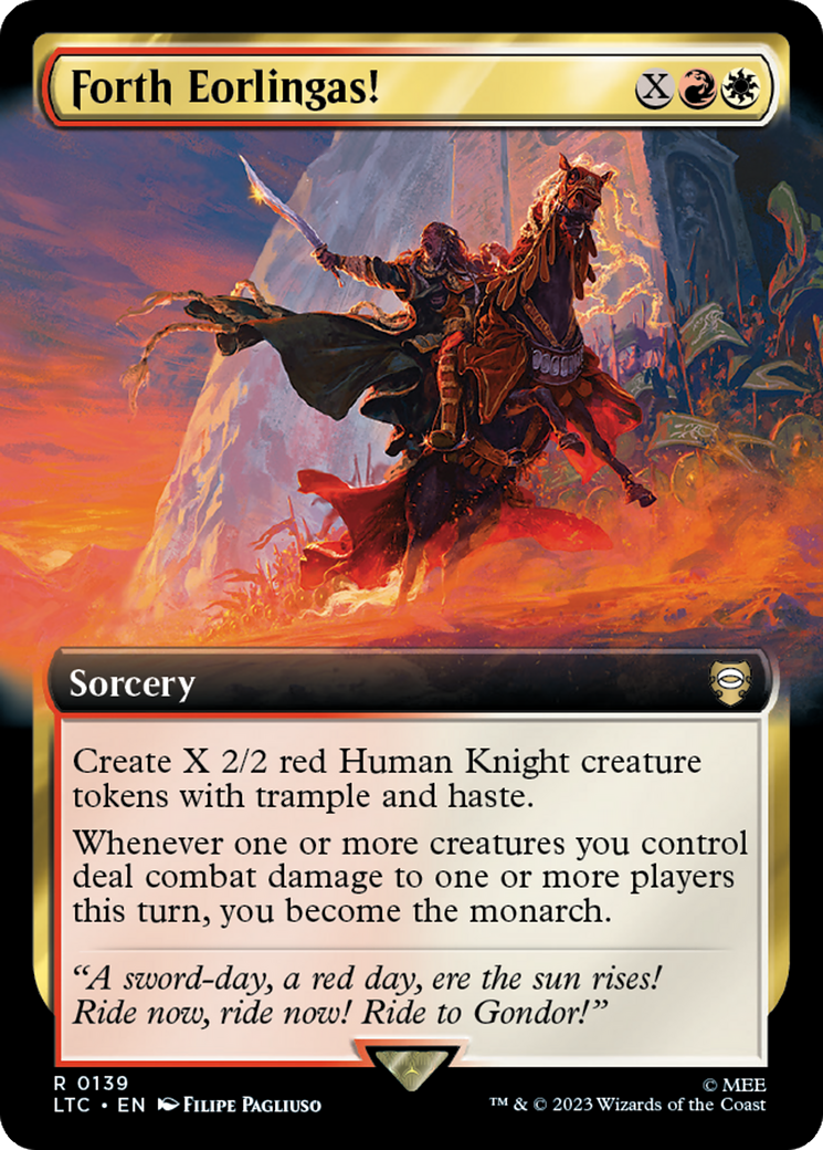 Forth Eorlingas! (Extended Art) [The Lord of the Rings: Tales of Middle-Earth Commander] | Card Merchant Takapuna