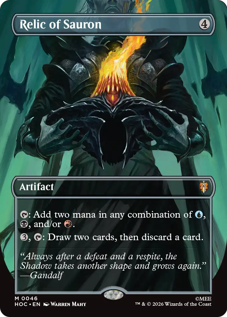 Relic of Sauron (Borderless) [The Hobbit: Eternal-Legal] | Card Merchant Takapuna