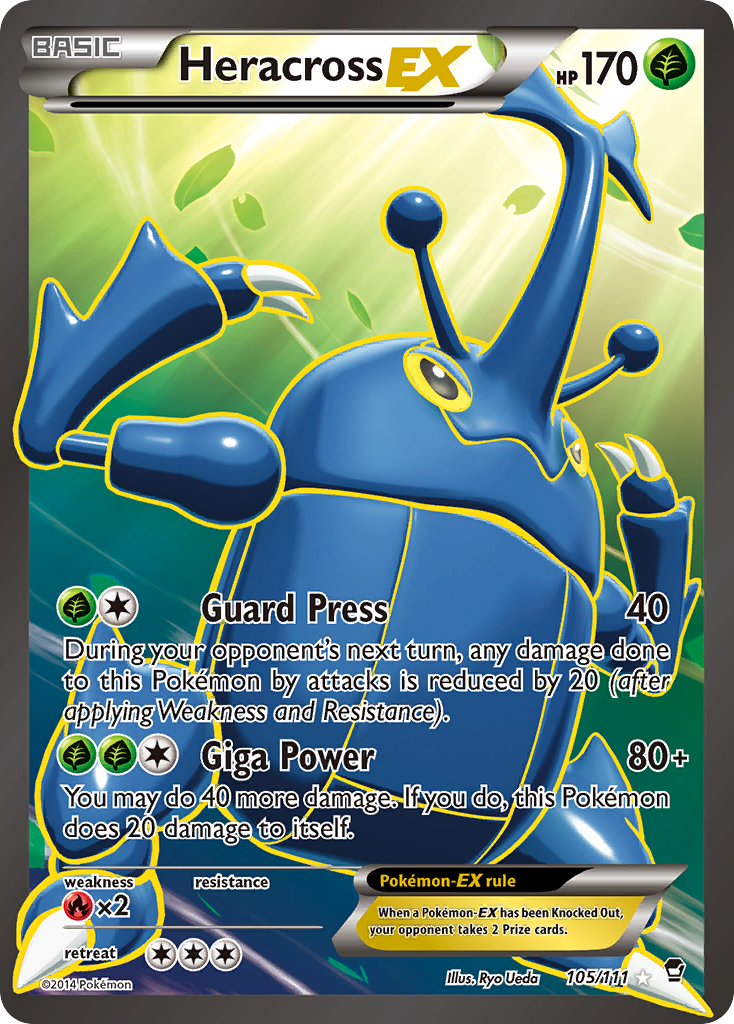Heracross EX (105/111) [XY: Furious Fists] | Card Merchant Takapuna