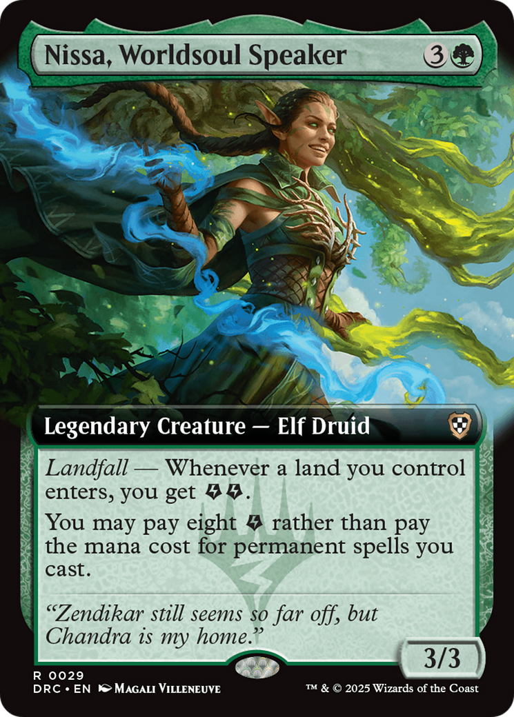Nissa, Worldsoul Speaker (Extended Art) [Aetherdrift Commander] | Card Merchant Takapuna
