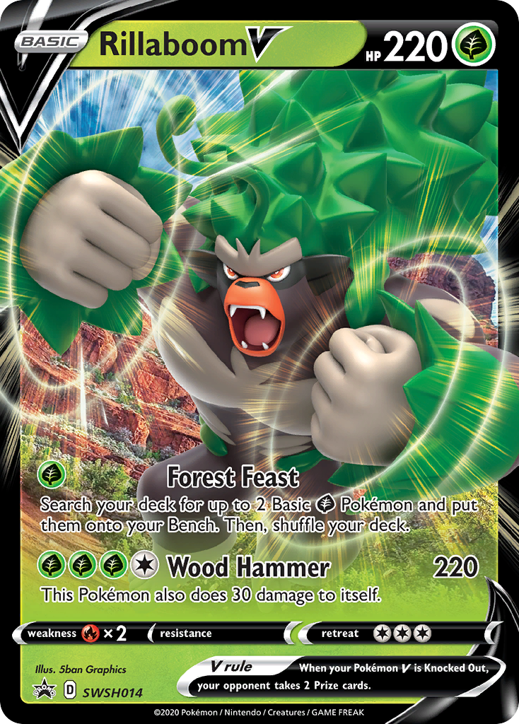 Rillaboom V (SWSH014) (Jumbo Card) [Sword & Shield: Black Star Promos] | Card Merchant Takapuna