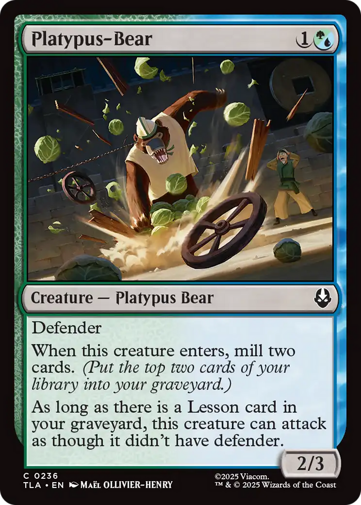 Platypus-Bear [Avatar: The Last Airbender] | Card Merchant Takapuna