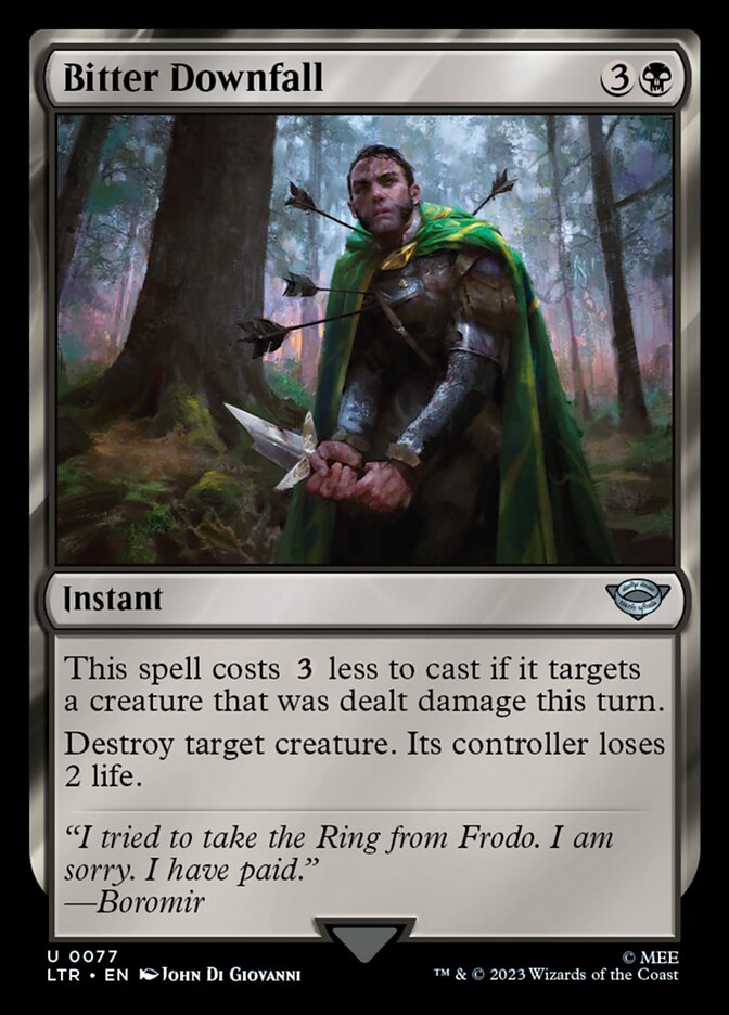 Bitter Downfall [The Lord of the Rings: Tales of Middle-Earth] | Card Merchant Takapuna