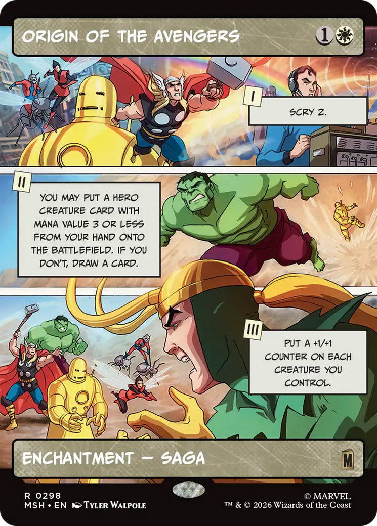 Origin of the Avengers (Borderless) [Marvel Super Heroes] | Card Merchant Takapuna