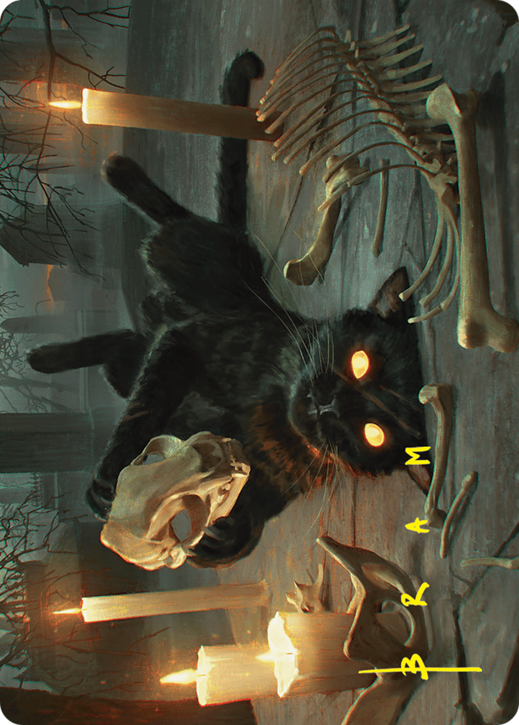 Nine-Lives Familiar Art Card (8/54) (Gold-Stamped Signature) [Foundations Art Series] | Card Merchant Takapuna