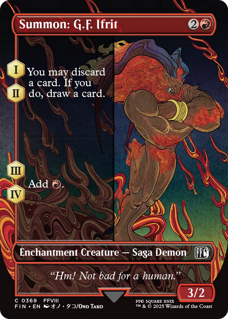 Summon: G.F. Ifrit (Borderless) [FINAL FANTASY] | Card Merchant Takapuna