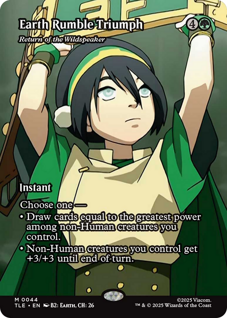 Earth Rumble Triumph - Return of the Wildspeaker (Borderless) [Avatar: The Last Airbender: Eternal-Legal] | Card Merchant Takapuna