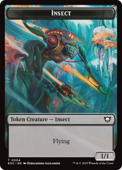 Insect // Golem (0013) Double-Sided Token [Edge of Eternities Commander Tokens] | Card Merchant Takapuna