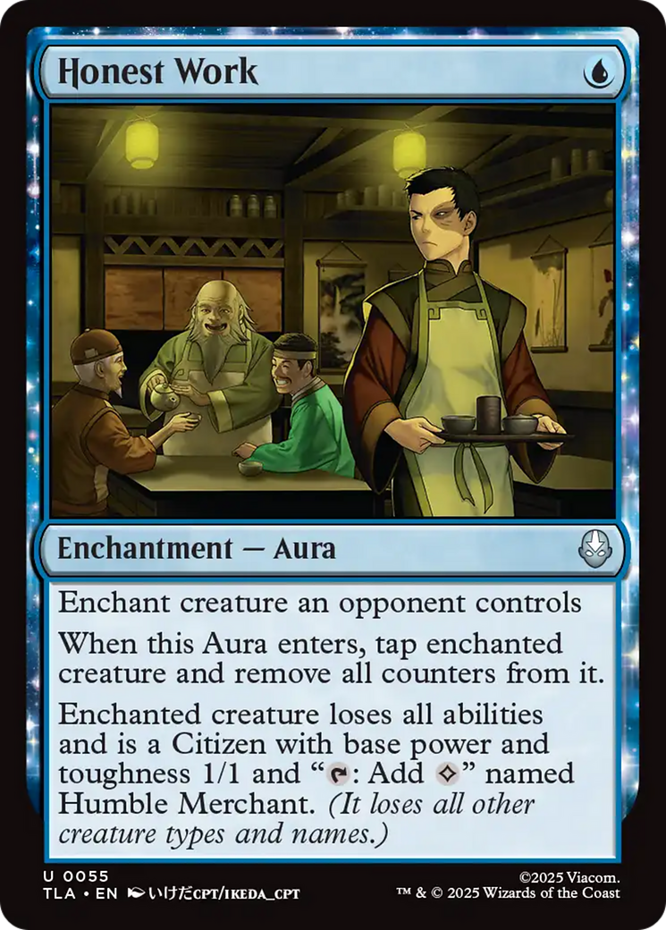 Honest Work [Avatar: The Last Airbender] | Card Merchant Takapuna