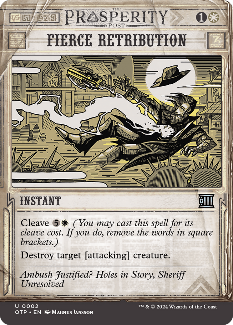 Fierce Retribution [Outlaws of Thunder Junction: Breaking News] | Card Merchant Takapuna