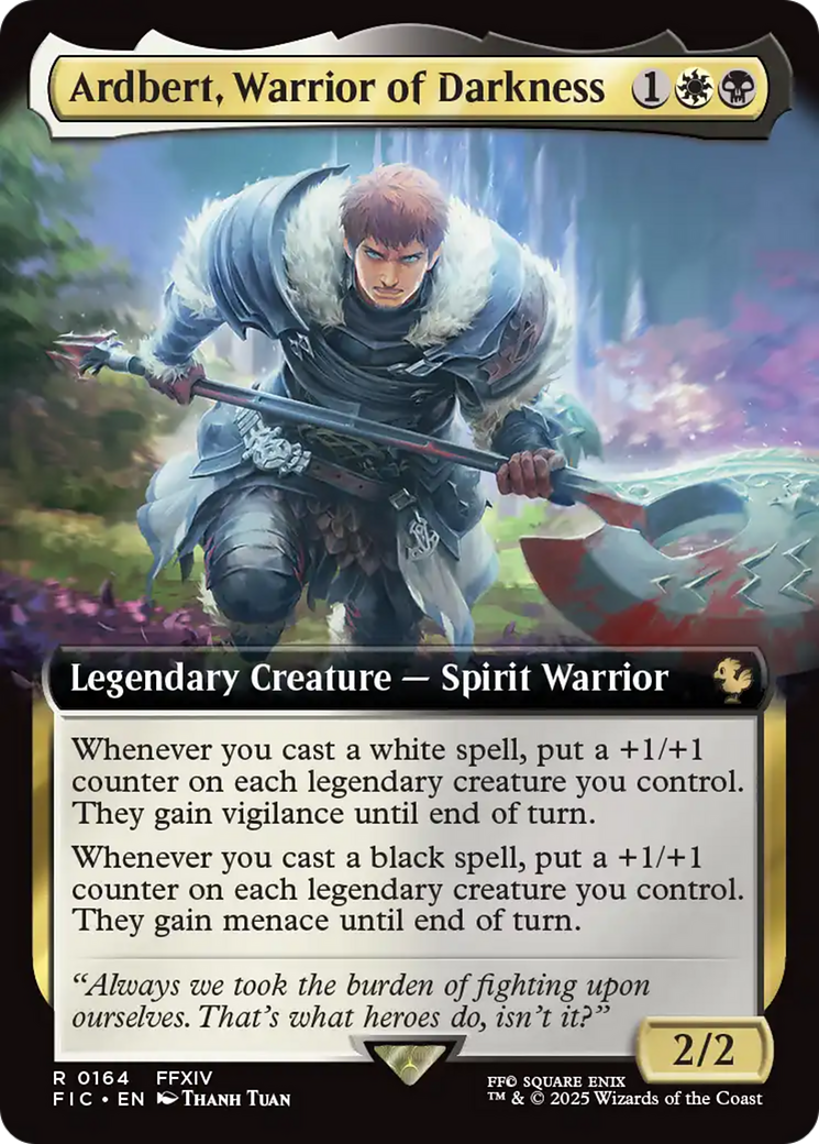 Ardbert, Warrior of Darkness (Extended Art) [FINAL FANTASY Commander] | Card Merchant Takapuna