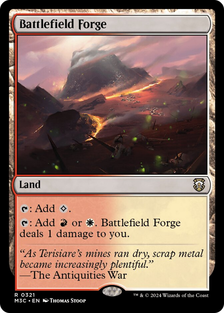 Battlefield Forge (Ripple Foil) [Modern Horizons 3 Commander] | Card Merchant Takapuna