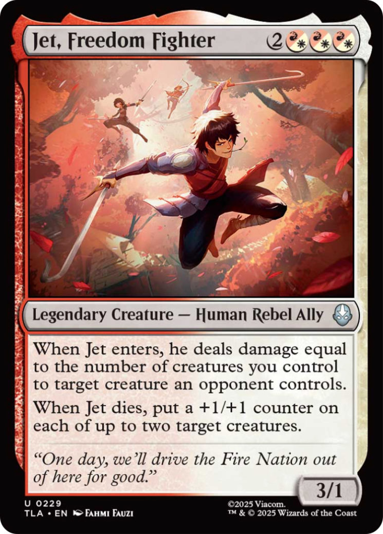 Jet, Freedom Fighter [Avatar: The Last Airbender] | Card Merchant Takapuna