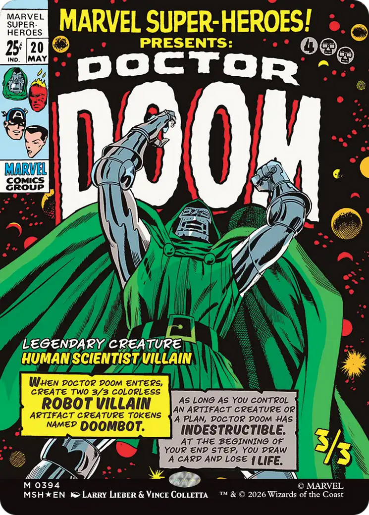 Doctor Doom (Borderless) [Marvel Super Heroes] | Card Merchant Takapuna