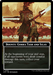 Bounty: Gorra Tash and Silas // Bounty Rules Double-Sided Token [Outlaws of Thunder Junction Commander Tokens] | Card Merchant Takapuna