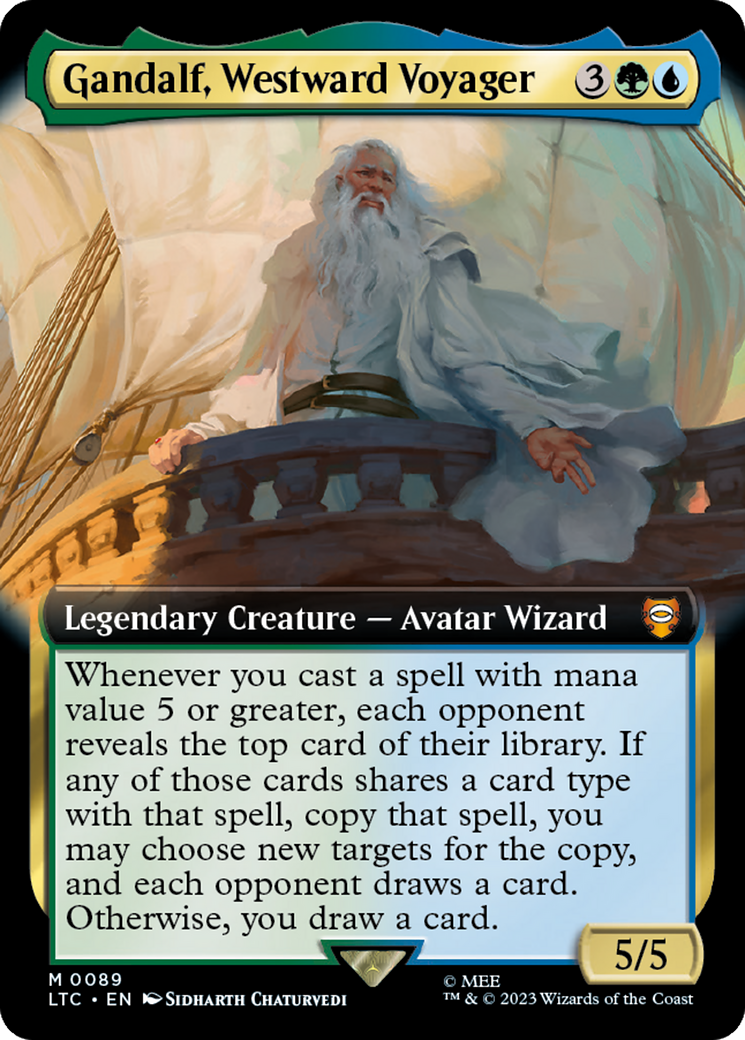Gandalf, Westward Voyager (Extended Art) [The Lord of the Rings: Tales of Middle-Earth Commander] | Card Merchant Takapuna