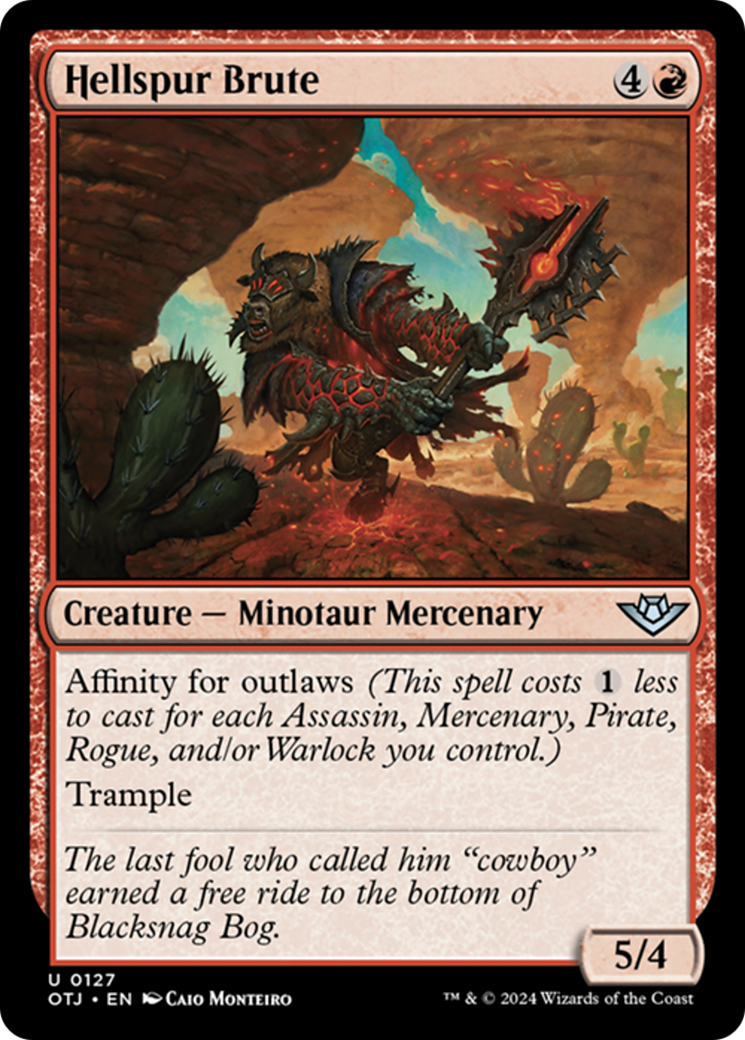 Hellspur Brute [Outlaws of Thunder Junction] | Card Merchant Takapuna