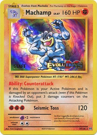 Machamp (59/108) (XY Evolutions Staff Prerelease) [XY: Black Star Promos] | Card Merchant Takapuna
