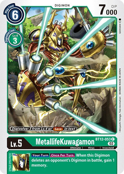 MetallifeKuwagamon [BT12-053] [Across Time] | Card Merchant Takapuna