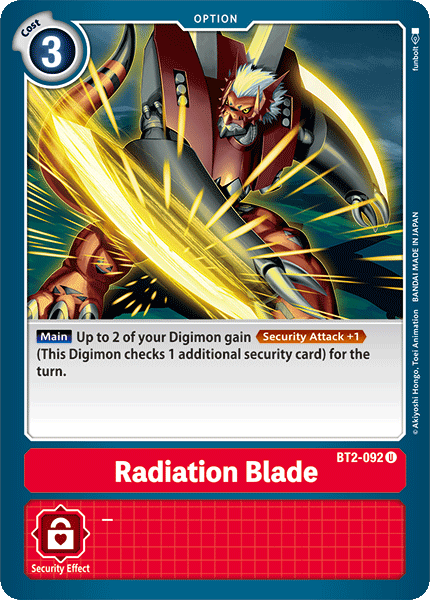 Radiation Blade [BT2-092] [Release Special Booster Ver.1.0] | Card Merchant Takapuna