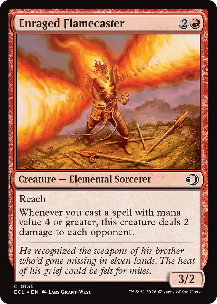 Enraged Flamecaster [Lorwyn Eclipsed] | Card Merchant Takapuna