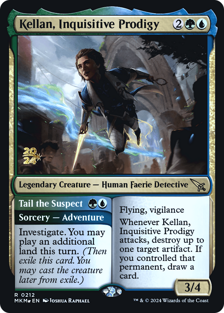 Kellan, Inquisitive Prodigy [Murders at Karlov Manor Prerelease Promos] | Card Merchant Takapuna