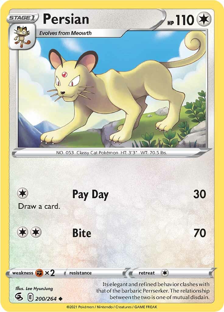 Persian (200/264) [Sword & Shield: Fusion Strike] | Card Merchant Takapuna
