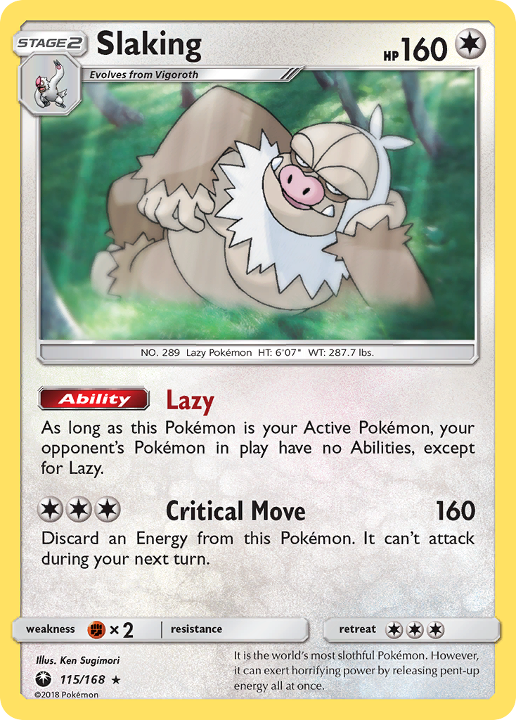 Slaking (115/168) [Sun & Moon: Celestial Storm] | Card Merchant Takapuna
