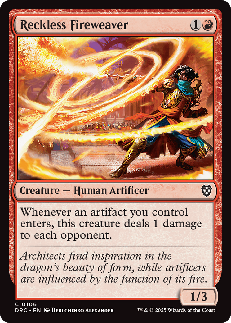 Reckless Fireweaver [Aetherdrift Commander] | Card Merchant Takapuna