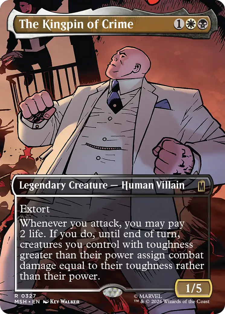 The Kingpin of Crime (Borderless) (0327) [Marvel Super Heroes] | Card Merchant Takapuna