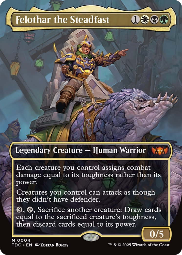 Felothar the Steadfast (Borderless) [Tarkir: Dragonstorm Commander] | Card Merchant Takapuna