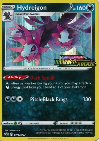 Hydreigon (SWSH037) (Prerelease Promo) [Sword & Shield: Black Star Promos] | Card Merchant Takapuna