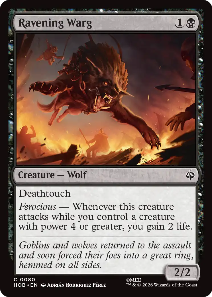 Ravening Warg [The Hobbit] | Card Merchant Takapuna