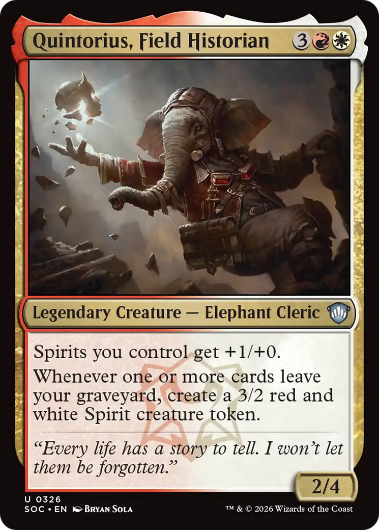 Quintorius, Field Historian [Secrets of Strixhaven Commander] | Card Merchant Takapuna