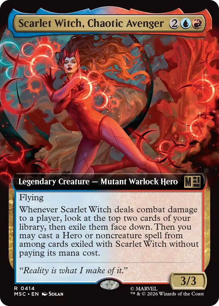 Scarlet Witch, Chaotic Avenger (Extended Art) [Marvel Super Heroes Commander] | Card Merchant Takapuna
