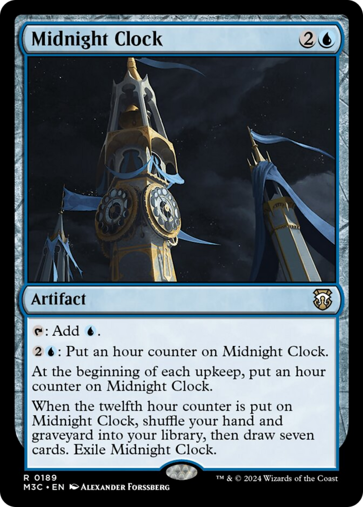 Midnight Clock (Ripple Foil) [Modern Horizons 3 Commander] | Card Merchant Takapuna