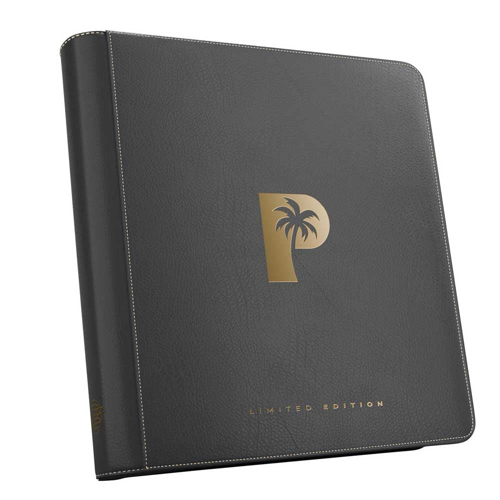 Palms Off Limited Ed. Mega Capacity 12 Pocket Binder – Black and Gold (960 slot) | Card Merchant Takapuna