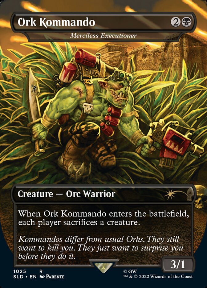 Ork Kommando - Merciless Executioner (Borderless) [Secret Lair Drop Series] | Card Merchant Takapuna