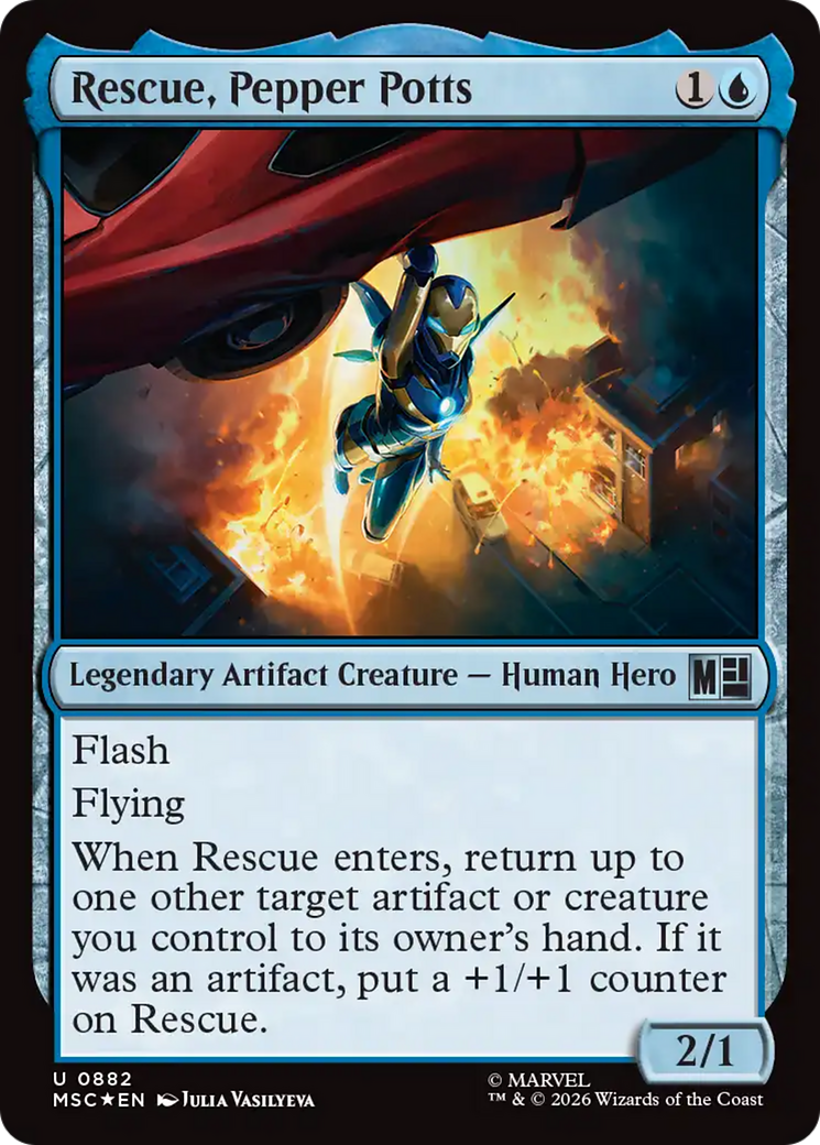 Rescue, Pepper Potts (Surge Foil) [Marvel Super Heroes Commander] | Card Merchant Takapuna