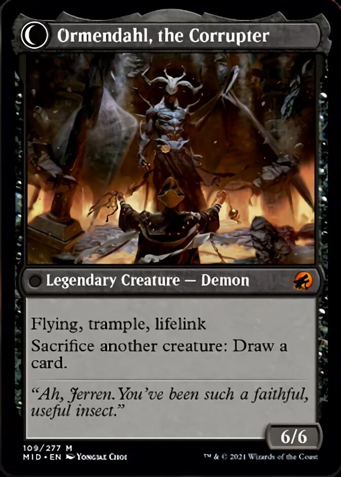 Jerren, Corrupted Bishop // Ormendahl, the Corrupted [Innistrad: Midnight Hunt] | Card Merchant Takapuna