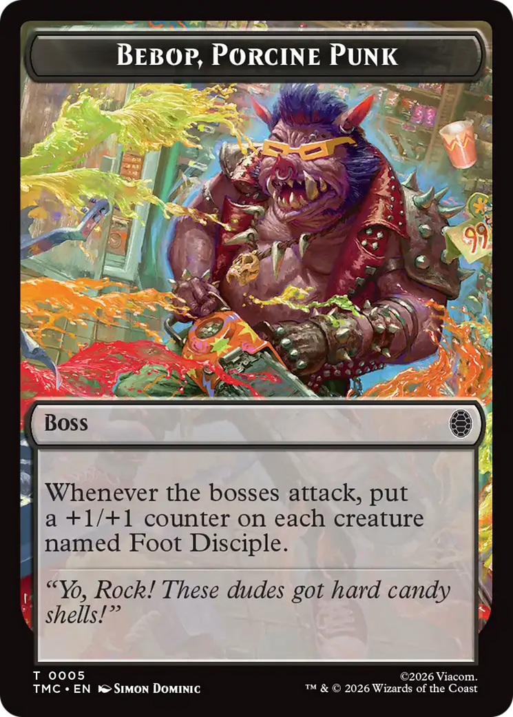 Bebop, Porcine Punk [Teenage Mutant Ninja Turtles Commander Tokens] | Card Merchant Takapuna