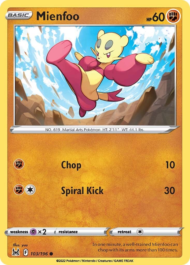 Mienfoo (103/196) [Sword & Shield: Lost Origin] | Card Merchant Takapuna