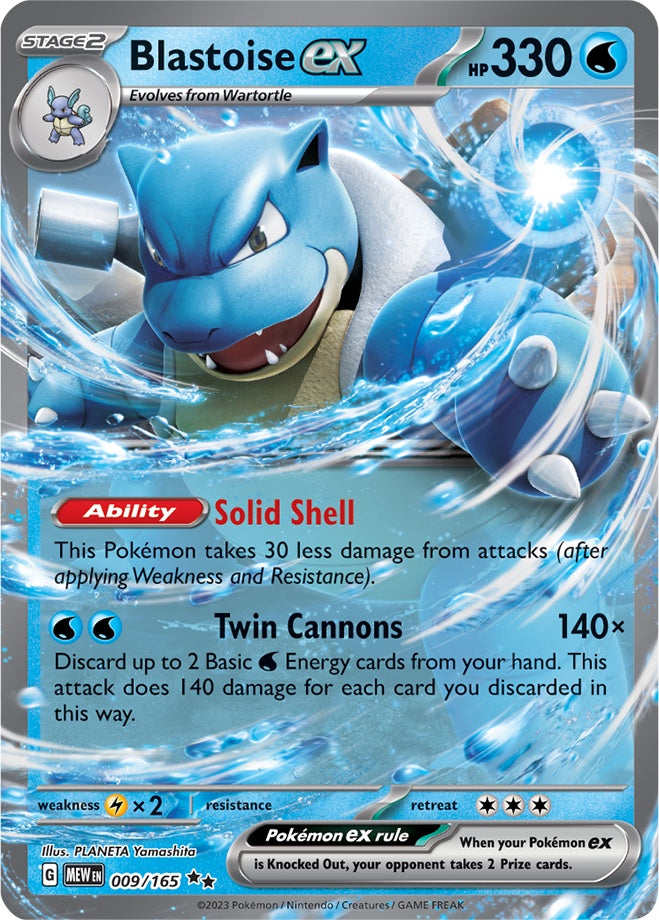 Blastoise ex (009/165) (Jumbo Card) [Scarlet & Violet: Obsidian Flames] | Card Merchant Takapuna