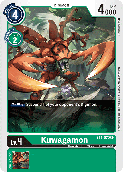 Kuwagamon [BT1-070] [Release Special Booster Ver.1.0] | Card Merchant Takapuna
